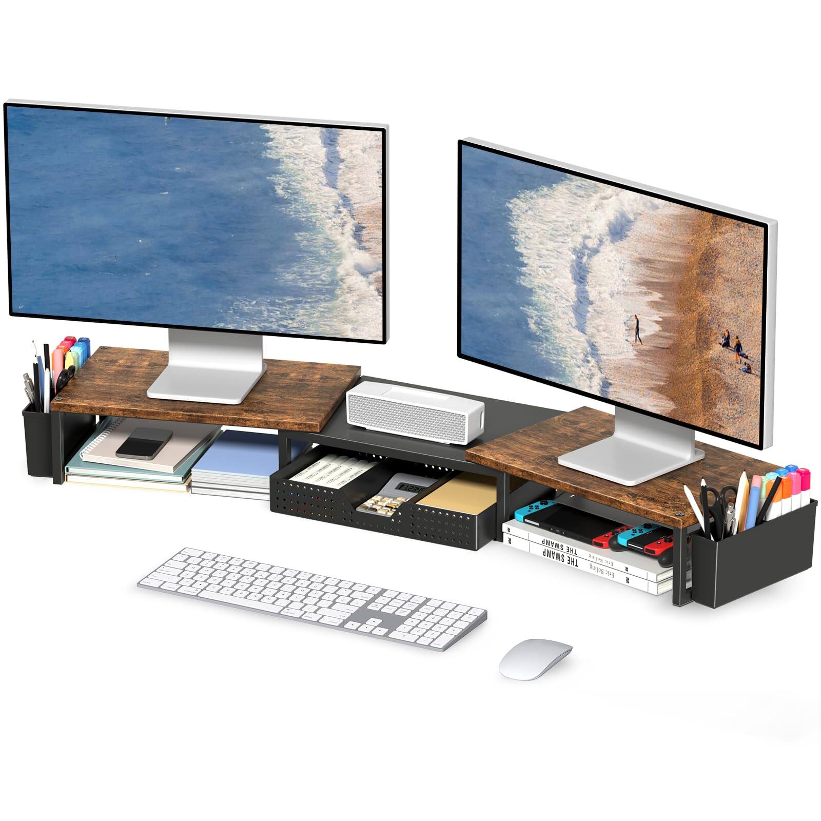 Wood Brown With drawer and pen holder