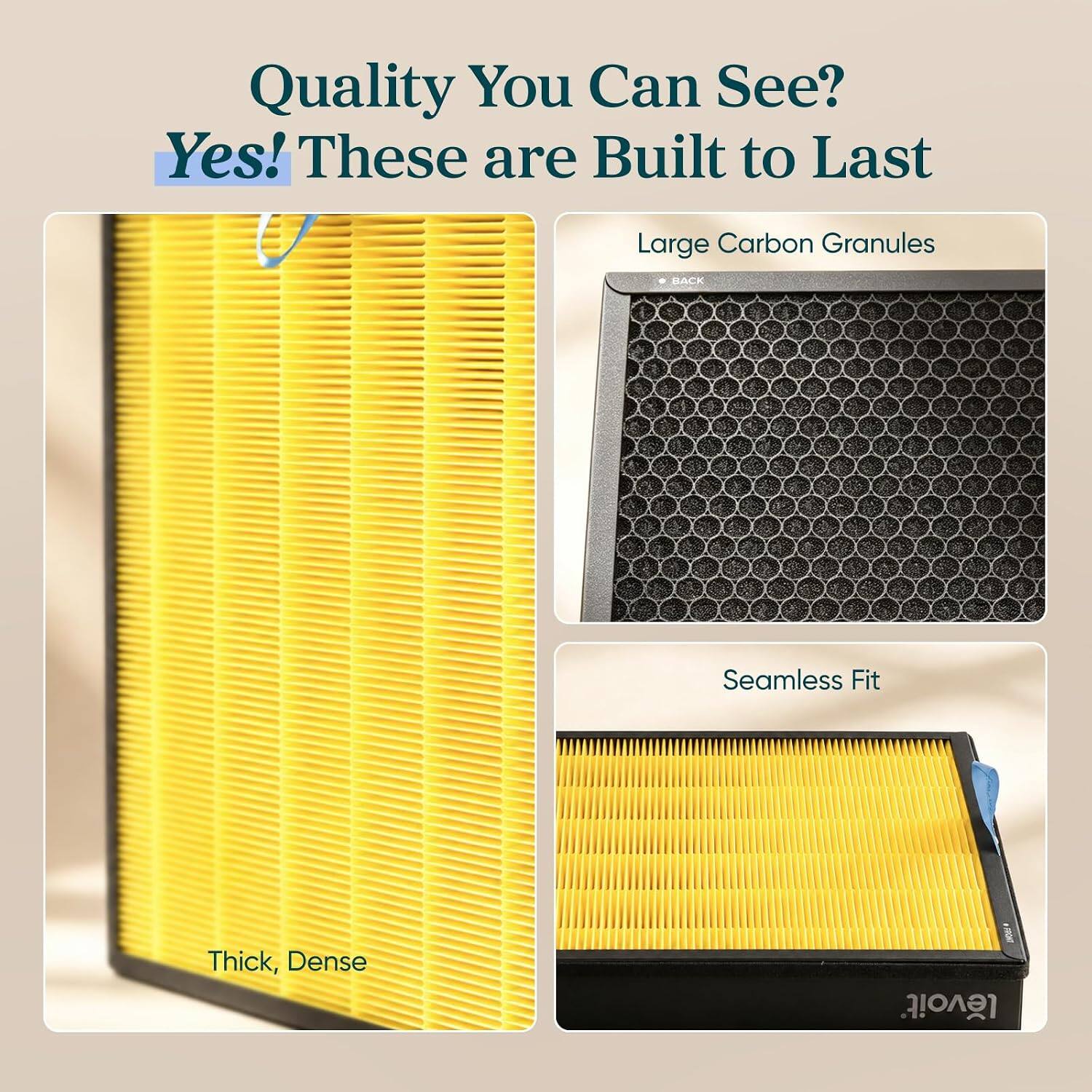 Quality You Can See? Yes! These are Built to Last

Large Carbon Granules

Seamless Fit

Thick, Dense