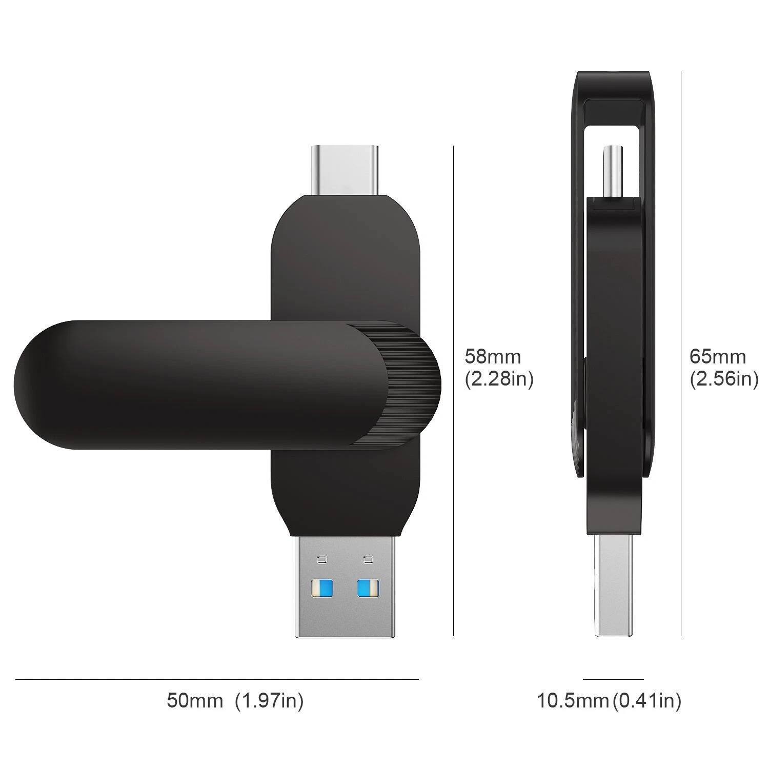 58mm (2.28in)  
65mm (2.56in)  
50mm (1.97in)  
10.5mm (0.41in)