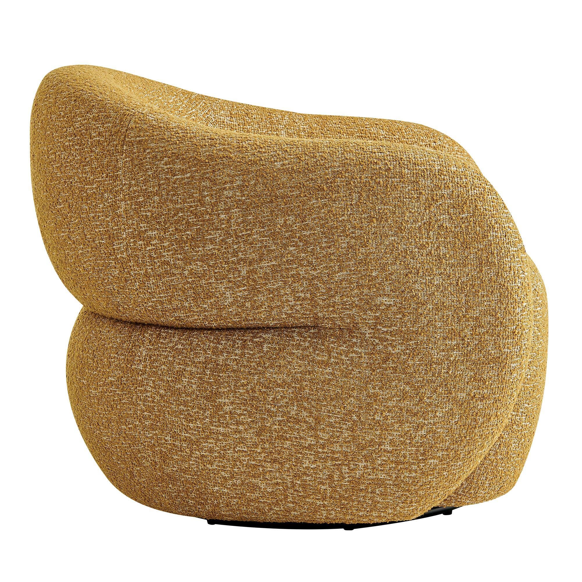 Alt View 2. Modway - Selby Textured Woven Fabric Swivel Accent Chair by Modway - Mustard.