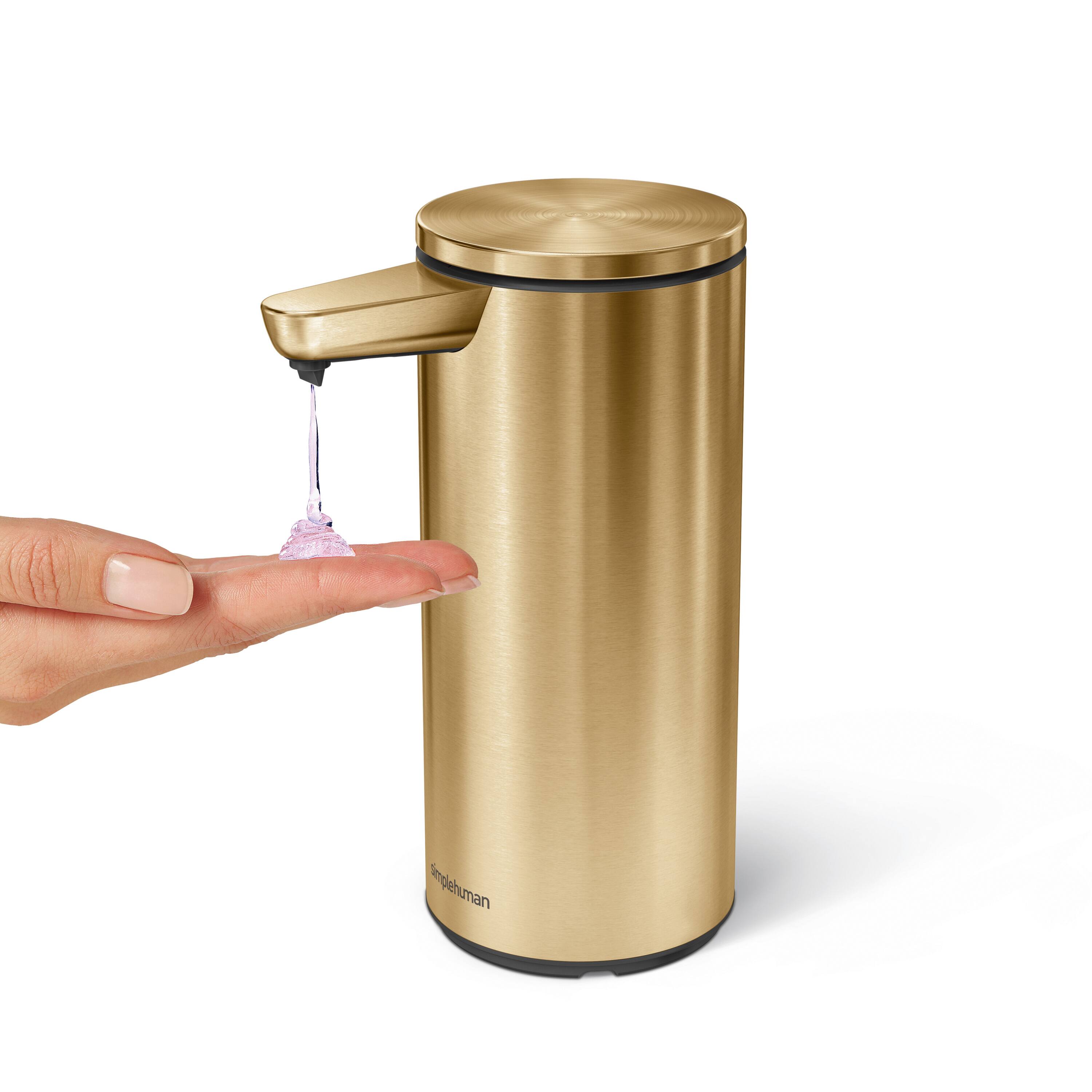 Alt View 1. simplehuman - 9 oz. rechargeable liquid sensor pump, high-grade brass stainless steel - Brass.