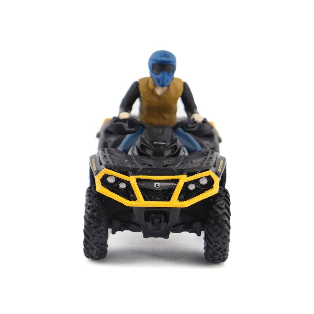 Back. BRP Models - Can-Am Outlander XT-P 1000R ATV Iron Gray and Neo Yellow with Driver Figure 1/32 Diecast Model by BRP Models - Gray and Neo Yellow.
