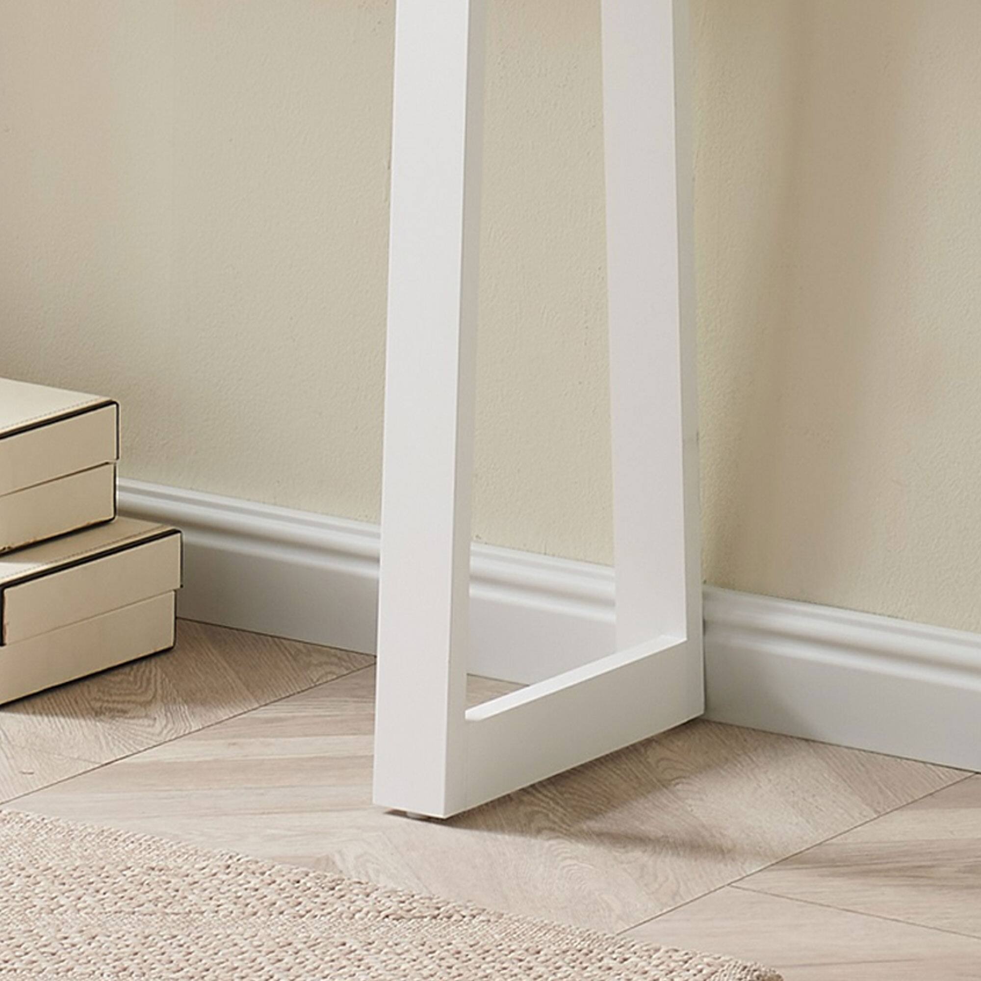 Alt View 2. Kings Brand Furniture - Kings Brand Furniture Claude Narrow Console Table - Open White.