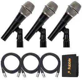 Browning - CAD Audio D38 Supercardioid Dynamic Handheld Microphone (3 Pack) - Black / Silver