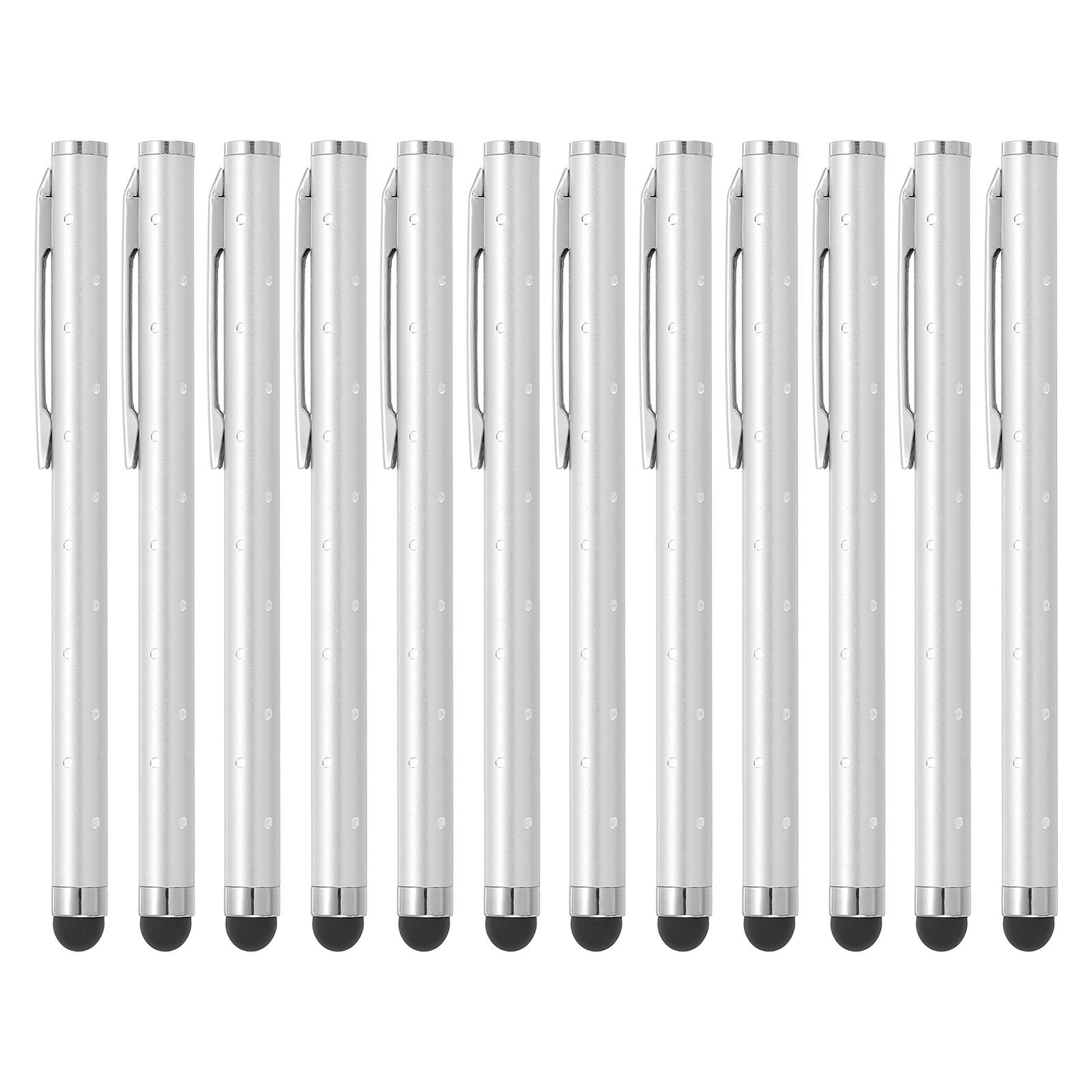Front. Unique Bargains - Stylus Pens for Touch Screens, 12pcs High Precision Universal Bling Metal Capacitive Pen for Touch Screen Devices Phone - Silver.