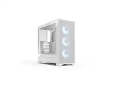 Front. Fractal Design - Fractal Design Pop 2 Air White RGB - Tempered Glass - Mesh Front Panel - 3x 120mm RGB Fans - Spacious ATX/mATX/ITX Case - White.