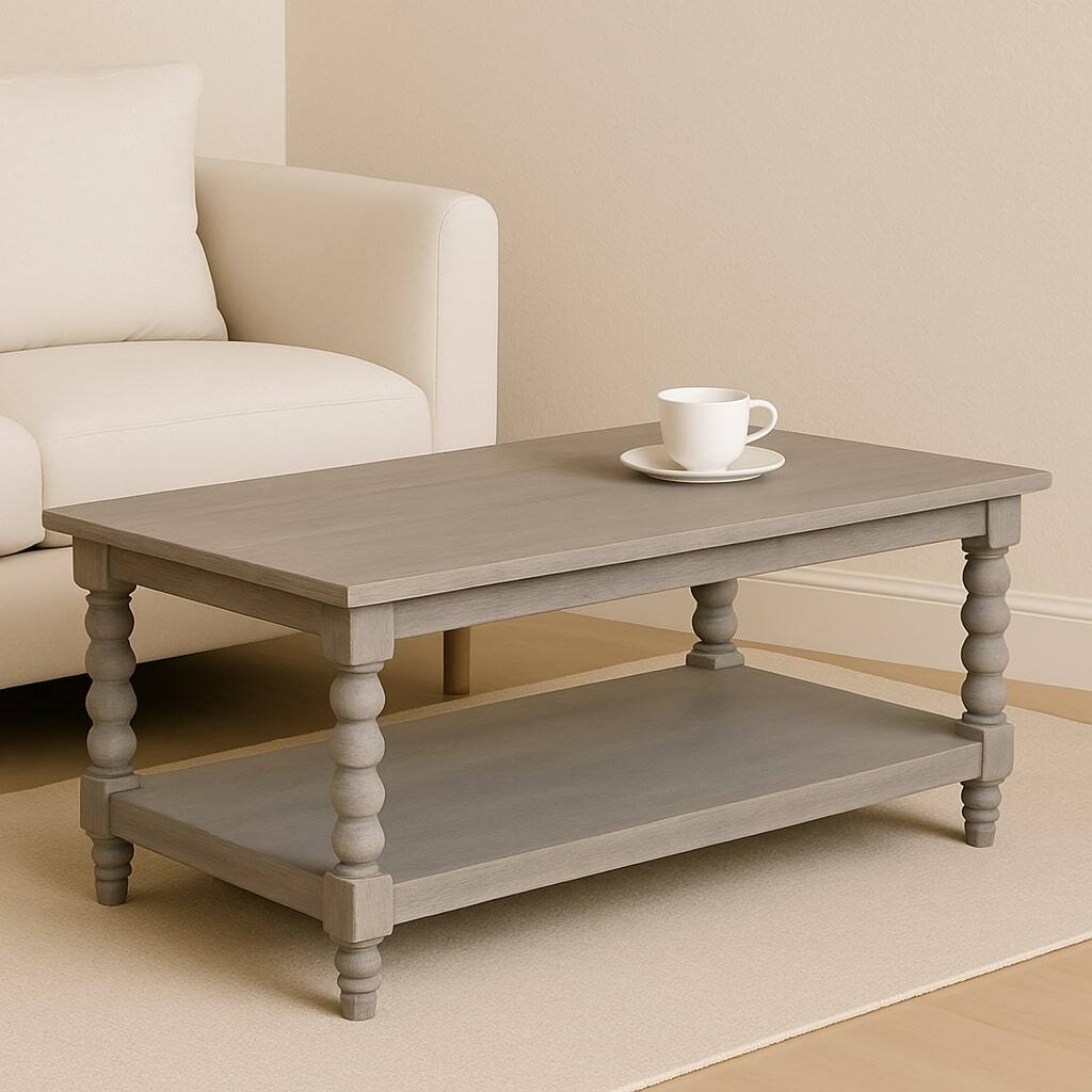 Alt View 6. Artisan Furniture - Artisan Furniture Solid WoodEllsworth Spindle Coffee Table in Acid Wash - Brown.