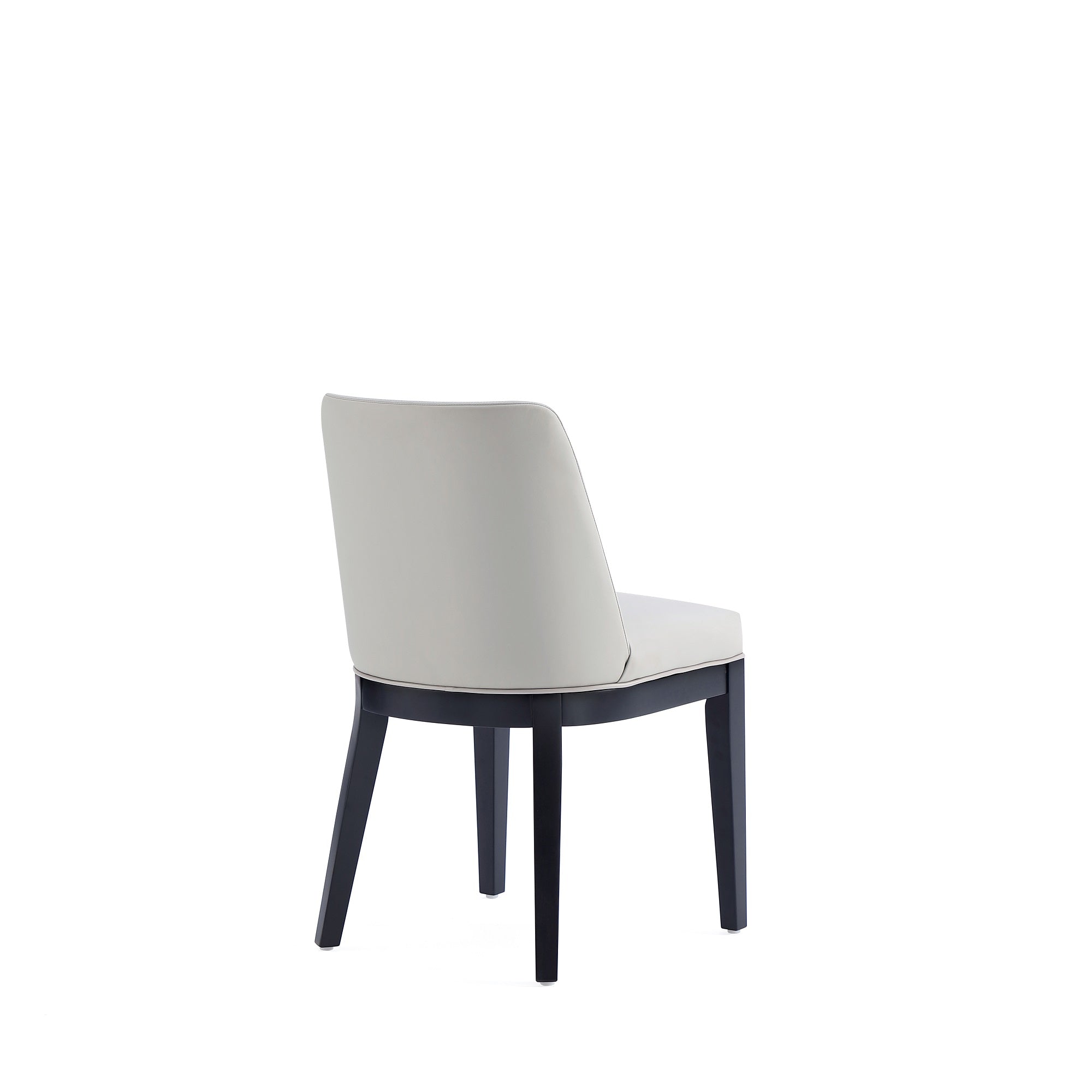 Alt View 2. Manhattan Comfort - Gansevoort Modern Wood Vegan Leather Dining Chair - Set of 4 - Stone Gray.