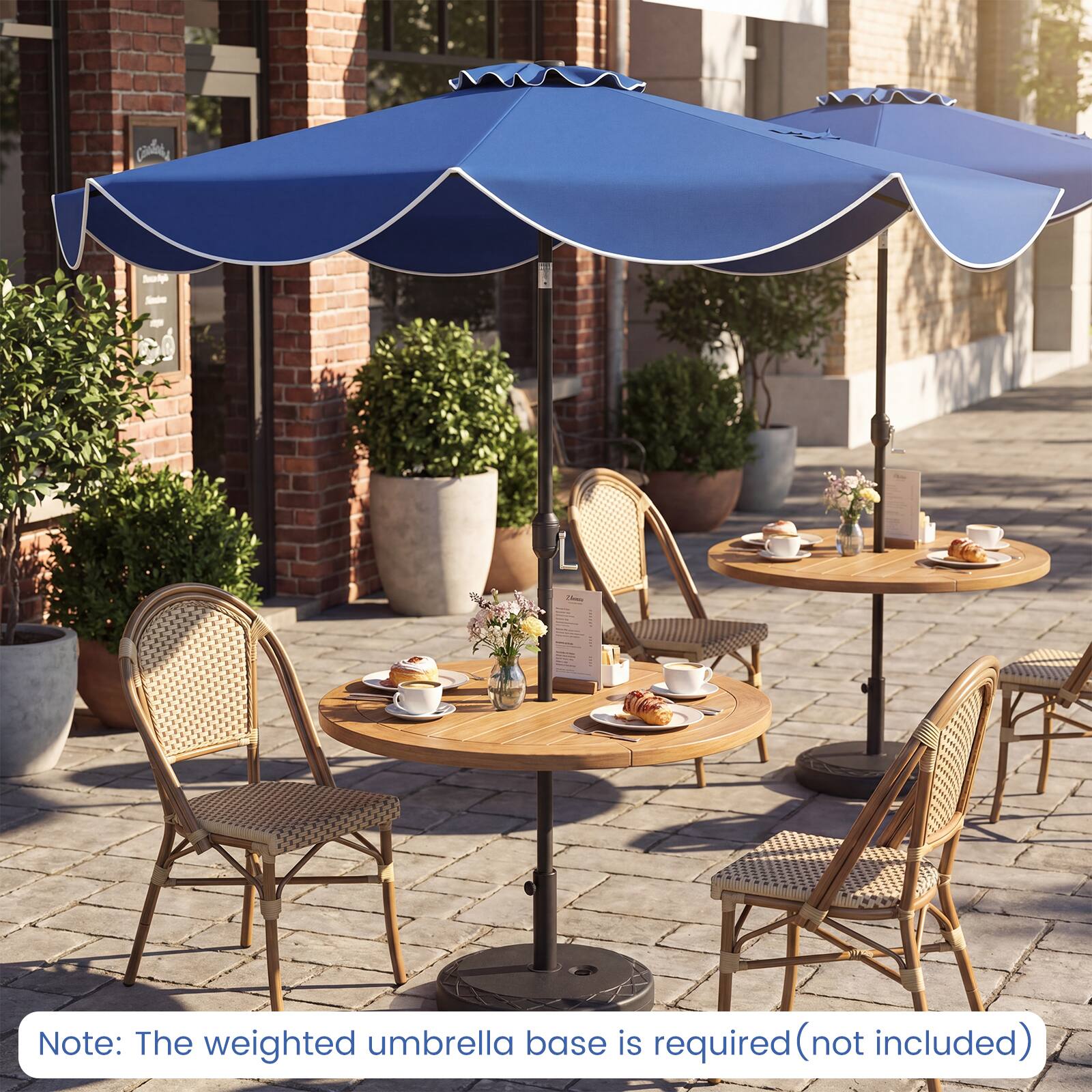 Note: The weighted umbrella base is required (not included)