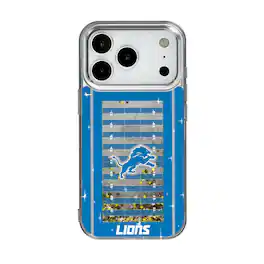 Keyscaper - NFL - Detroit Lions iPhone Field Design Glitter Case - 15 - Multicolor