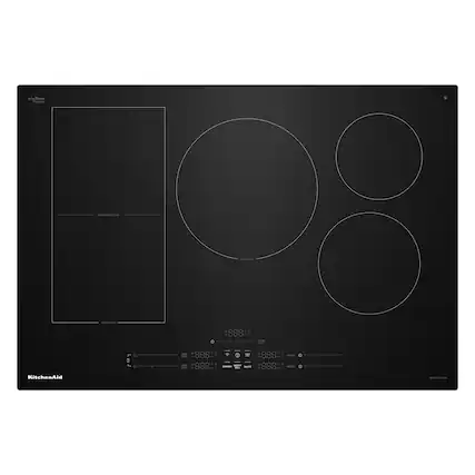 KitchenAid is a brand of kitchen appliances, including ovens, that are known for their high-quality and reliable performance. The image shows a KitchenAid oven with a black surface and a white background. The oven has a digital display and a timer, which allows users to easily control the cooking process. The oven also has a black and white design, which adds to its sleek and modern appearance.