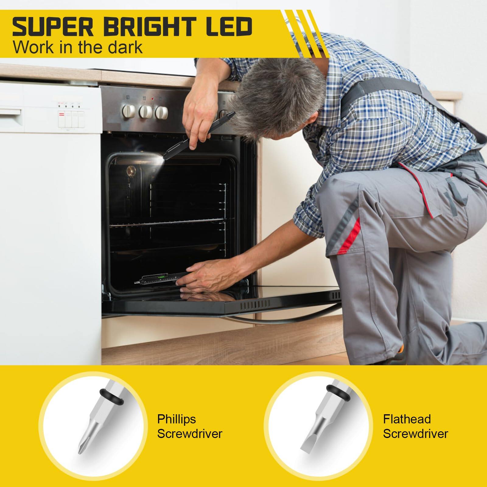 SUPER BRIGHT LED  
Work in the dark  

Phillips Screwdriver  
Flathead Screwdriver