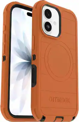 OtterBox - Defender Series Pro Hard Shell for Apple iPhone 17 - Blaze Orange
