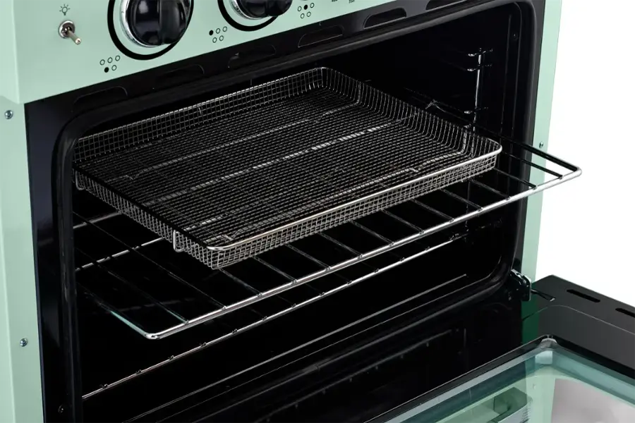 Alt View 19. Unique Appliances - Classic Retro 3.9 Cu. Ft. Freestanding Induction Range with Air Fry - Summer Mint Green.