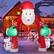Front. Costway - 10FT Inflatable Christmas Santa Archway Decoration with Snowman Penguin LED Lights - Multicolor.