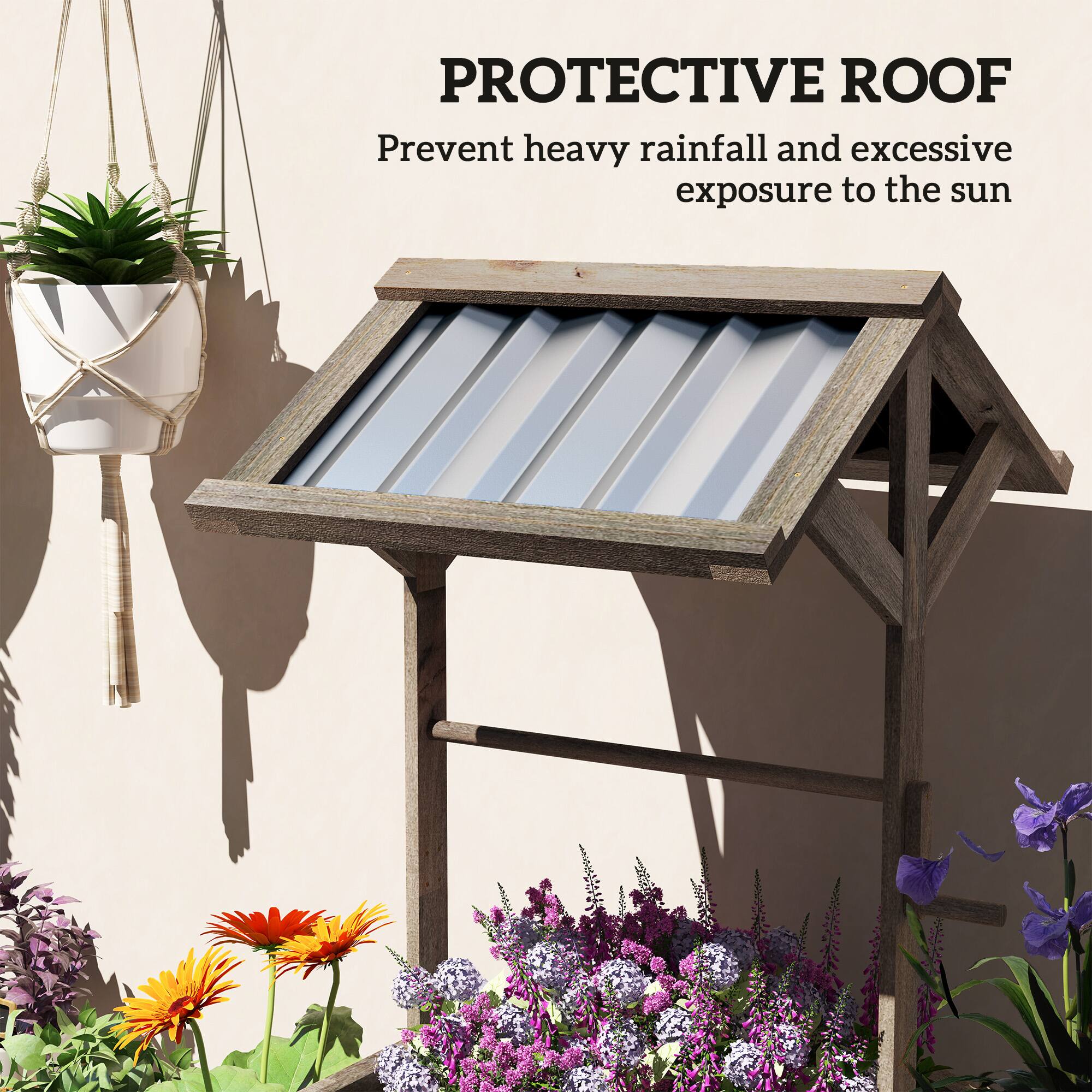 PROTECTIVE ROOF  
Prevent heavy rainfall and excessive exposure to the sun