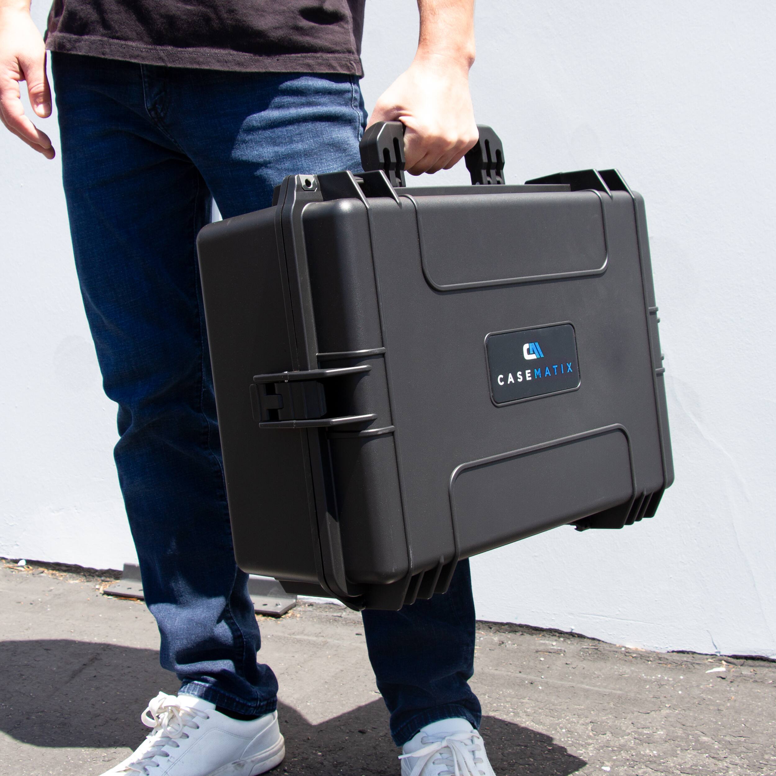 Alt View 2. CASEMATIX - Waterproof Mixer Carry Case Fits with Yamaha MG12XU 12 Channel DJ Mixer and More Mixers up to 17" x 12.1" x 5" - Black.