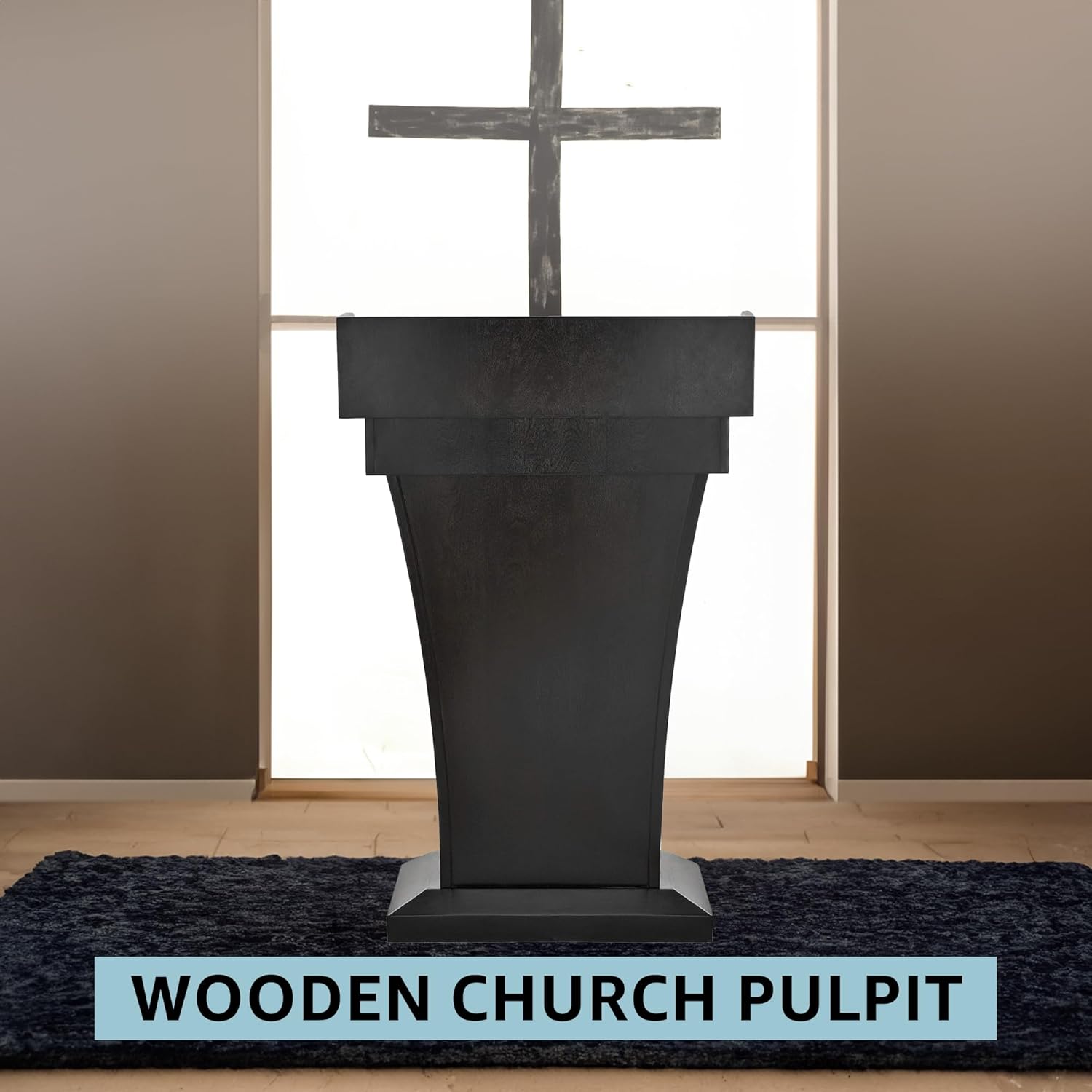 WOODEN CHURCH PULPIT