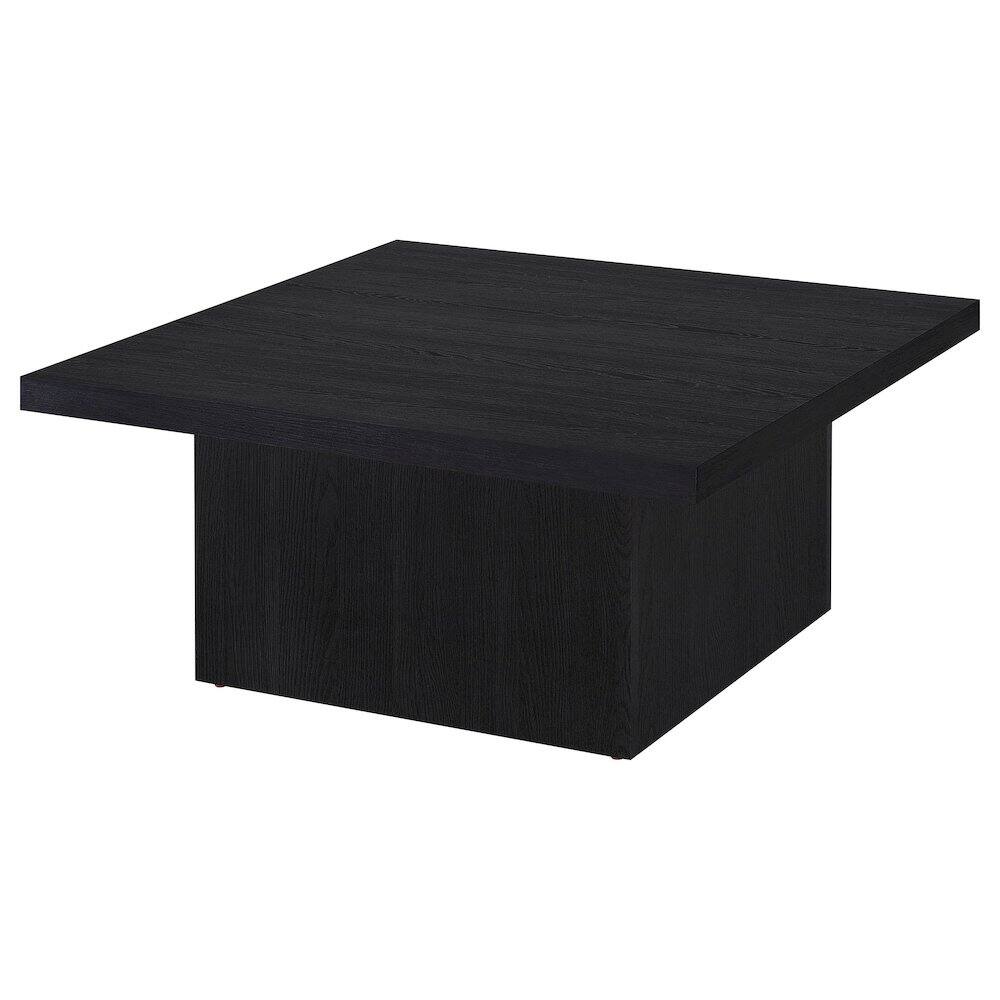 Back. Coaster Co. of America - Devar Square Engineered Wood Cocktail Coffee Table Black - Black.