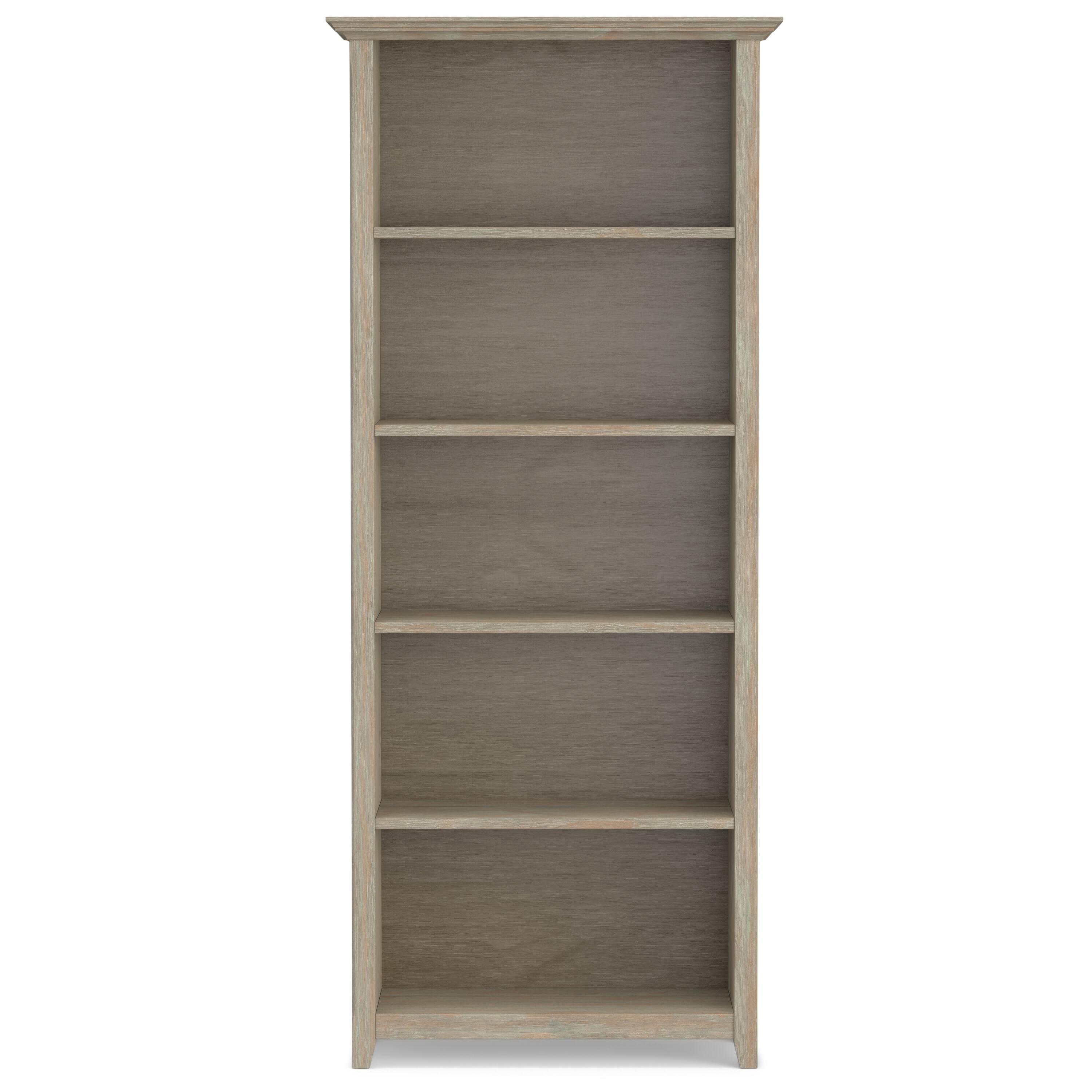 Alt View 2. Simpli Home - Amherst 54 inch Desk and 30 inch Bookcase - Distressed Grey.