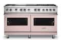 Viking - 5-Series Dual Fuel Self-Clean 60"W Sealed Burner Range - Blush
