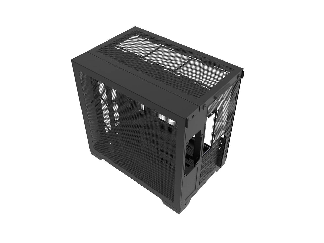 Alt View 5. Super Flower - Super Flower Thunder Black / Panoramic Case / Tempered Glass ATX Mid Tower Computer Case - Black.