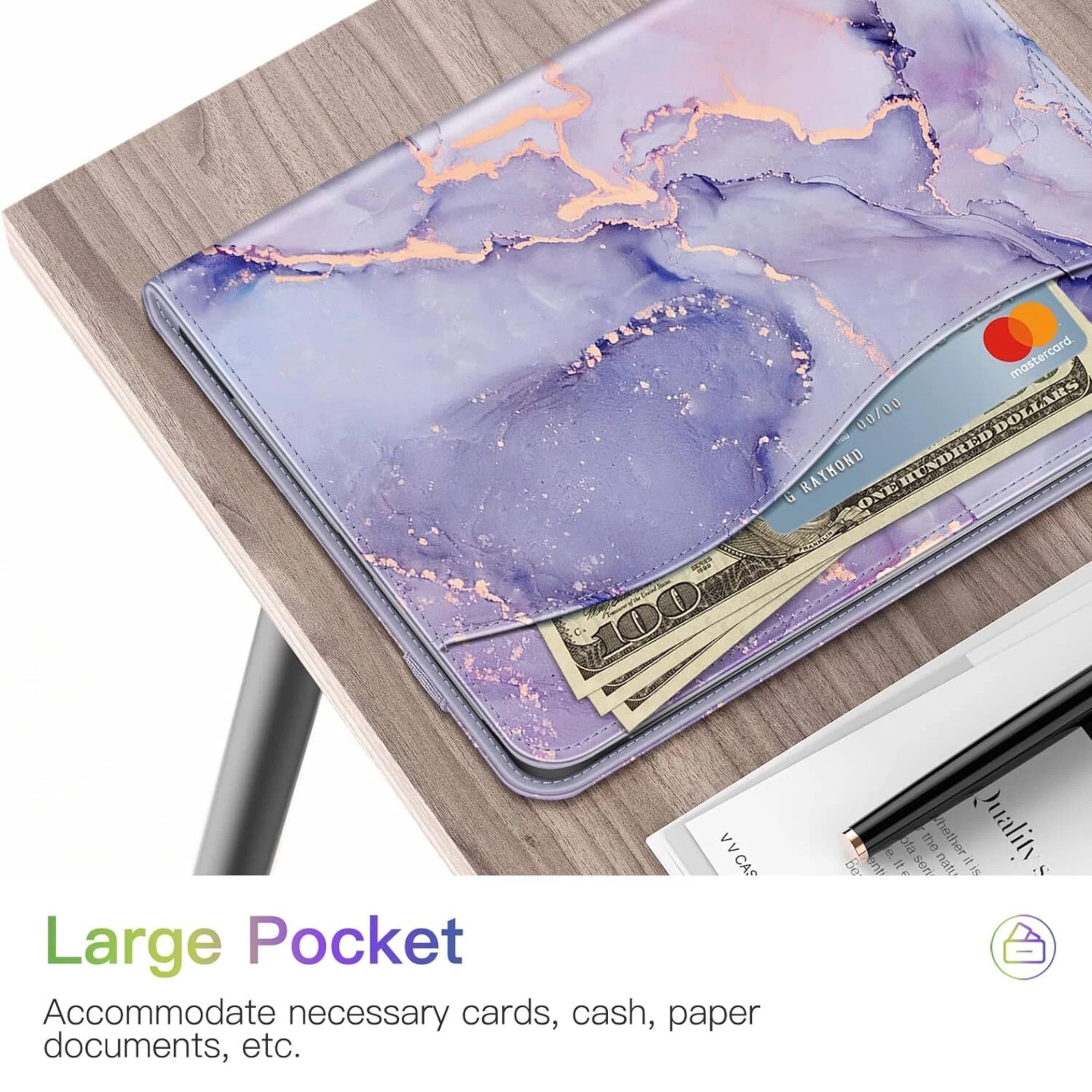 Large Pocket  
Accommodate necessary cards, cash, paper documents, etc.