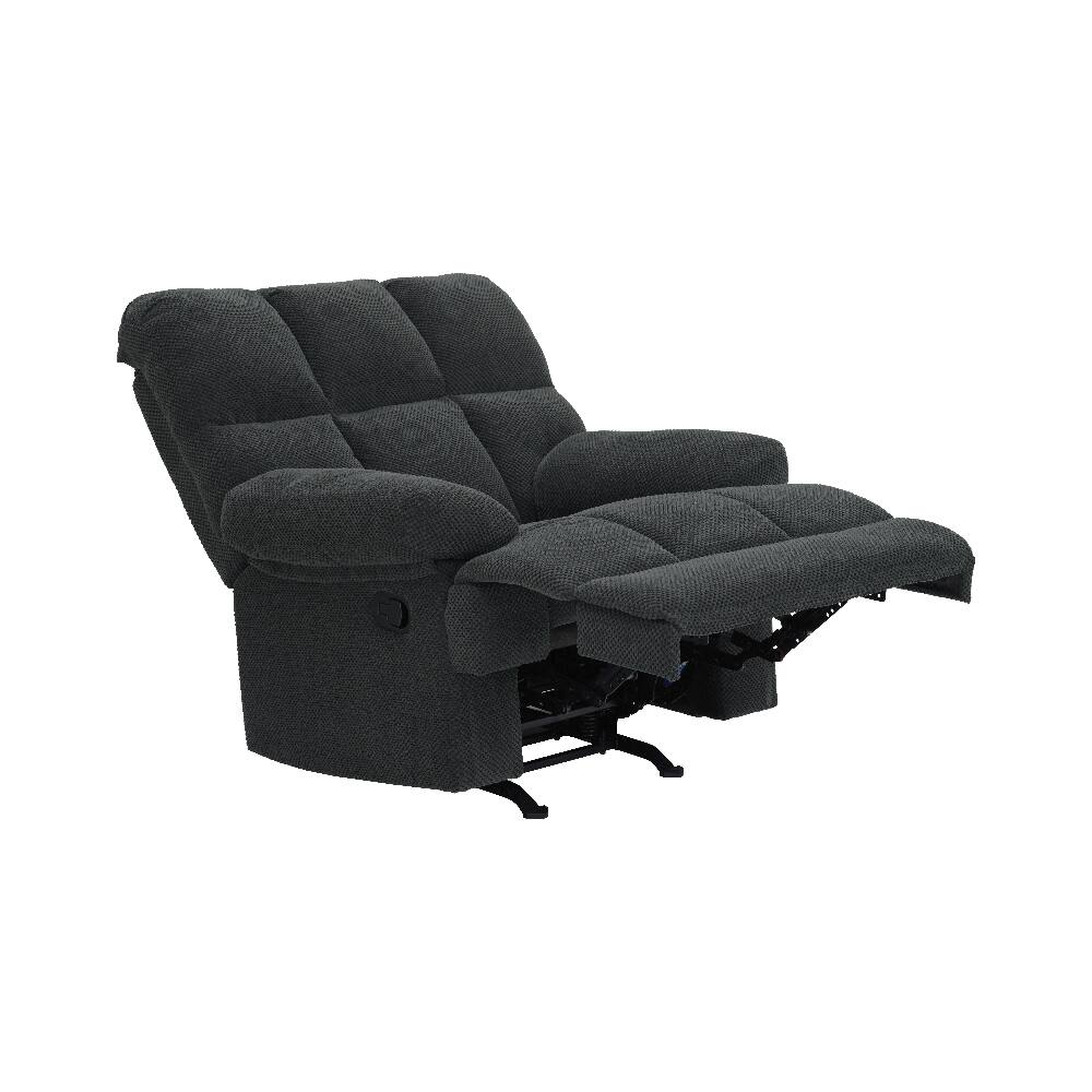Alt View 10. Ropilly - Ropilly Dark Gray Manual Rocker Recliner Contemporary Chair - Dark Gray.