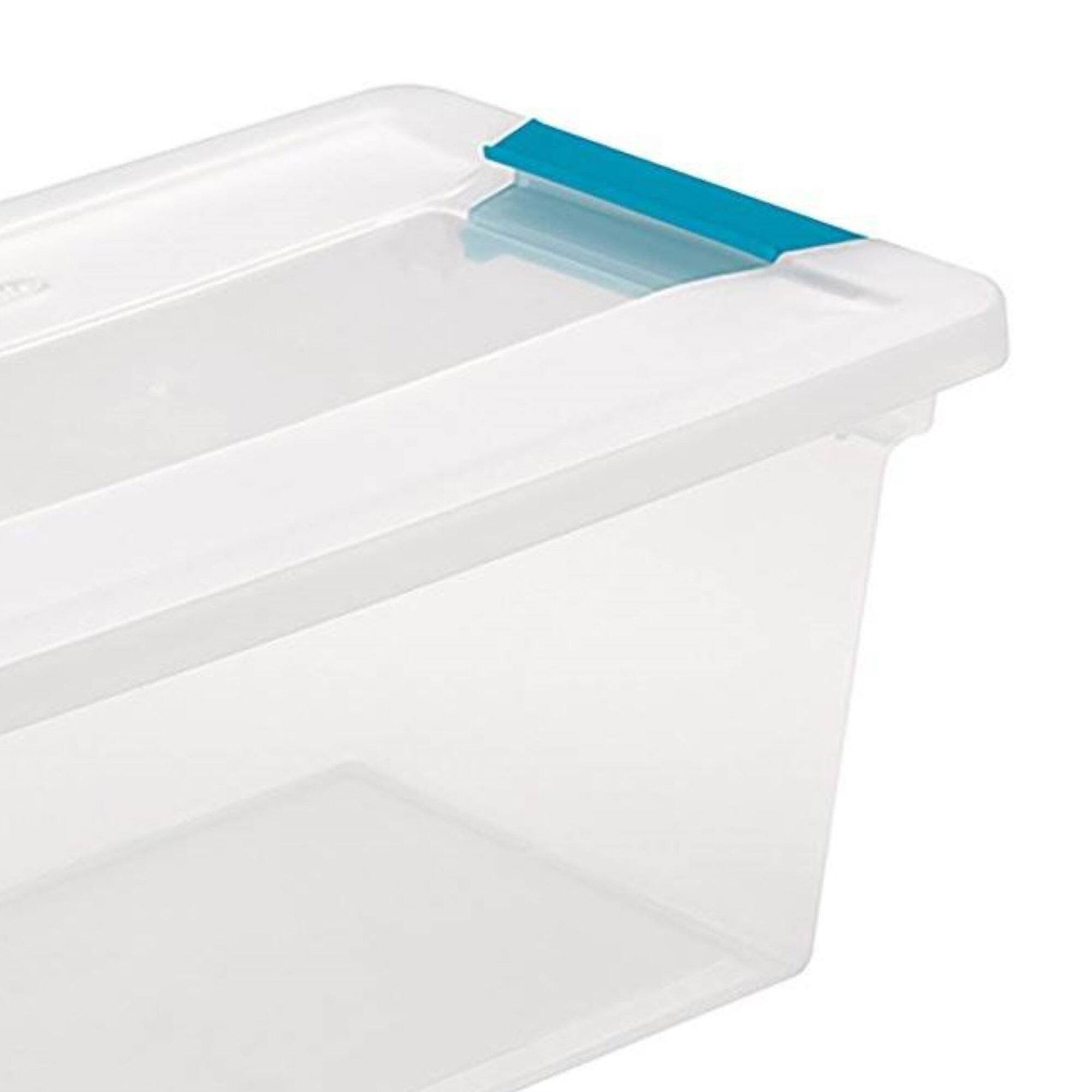 Alt View 7. Sterilite - Sterilite Medium Clear Storage Tote, 8 Pack, & Large Clear Storage Tote, 8 Pack - Clear.