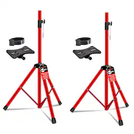 5 CORE - Speaker Stands Pair Adjustable 54 Inch Tripod 132 lbs Capacity 35mm Mount for DJ PA Use - Black