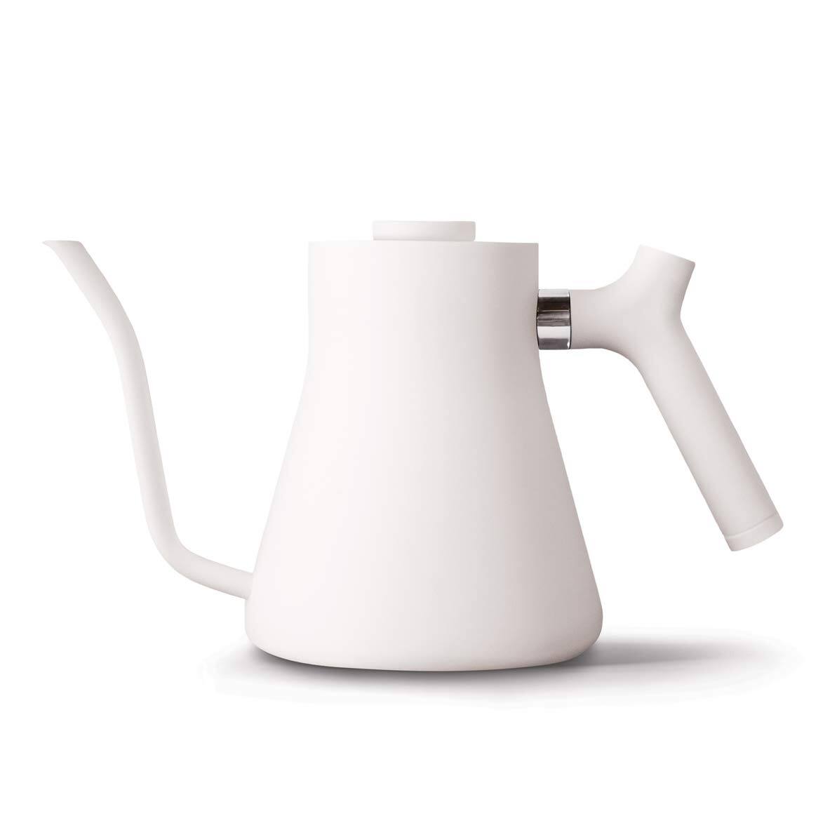 Dapper Styles - Stagg Stovetop Pour-over Coffee And Tea Kettle - Gooseneck Teapot With Precision Pour Spout Built-in Matte - Matte White