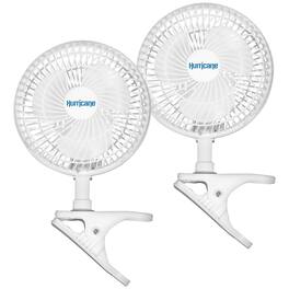 Hurricane - Classic 6" Mini Clip On Fan for Desks & Night Stands, (2 Pack) - White