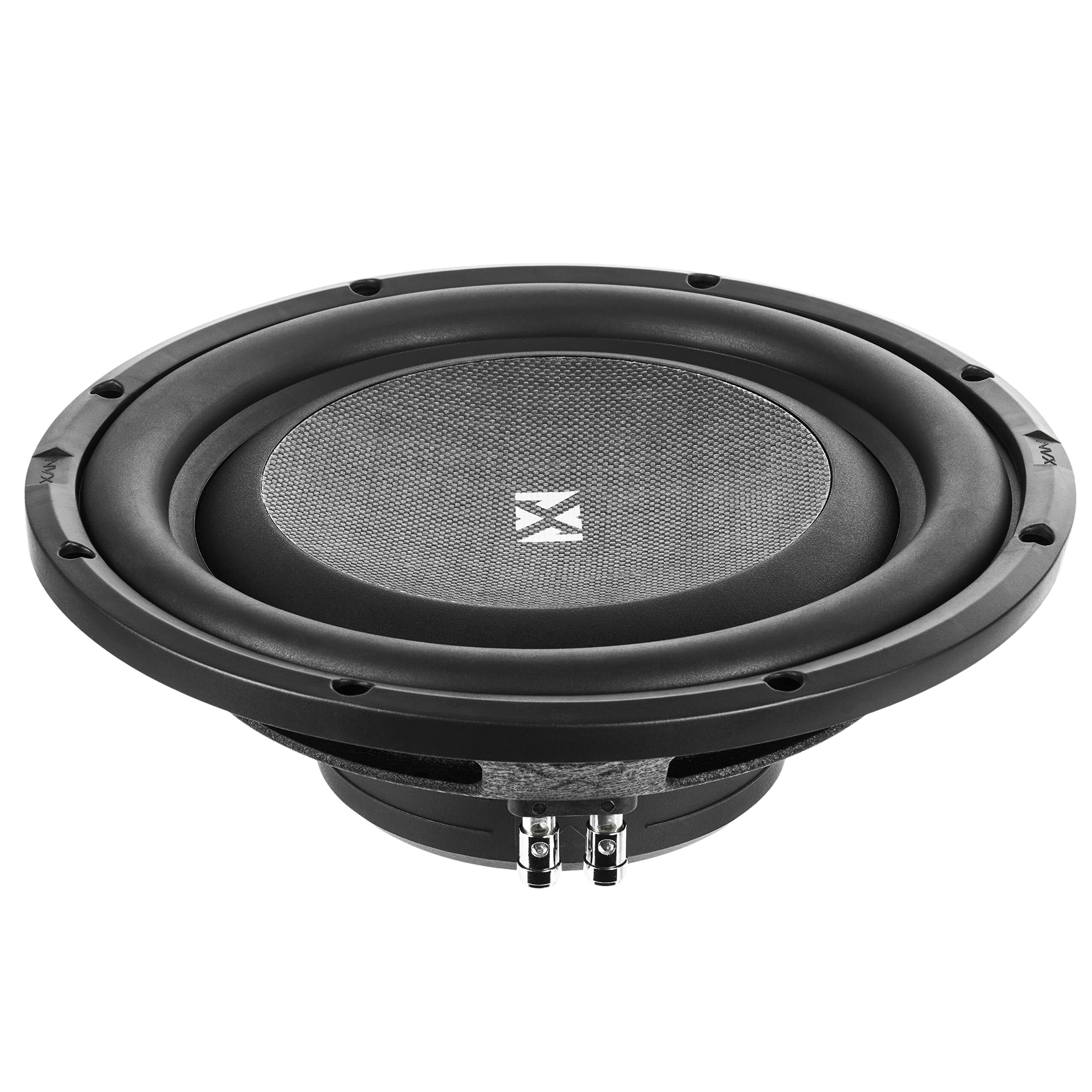 Alt View 1. NVX - SMW12D4 800W Peak (400W RMS) S-Series Shallow-Mount 12in Dual 4-Ohm Subwoofer.