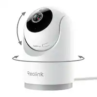 Reolink - E331 2K+ 5MP Indoor Camera Wired Wi-Fi Pan Tilt Baby + Pet Monitor Camera with Auto-Tracking and Cry Detection - White - Front_Zoom