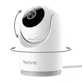 Reolink - E331 2K+ 5MP Indoor Camera Wired Wi-Fi Pan Tilt Baby + Pet Monitor Camera with Auto-Tracking and Cry Detection - White