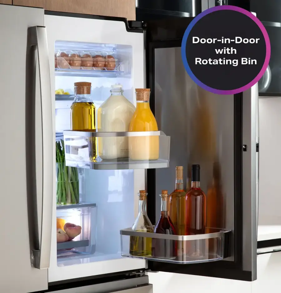 Door-in-Door with Rotating Bin
