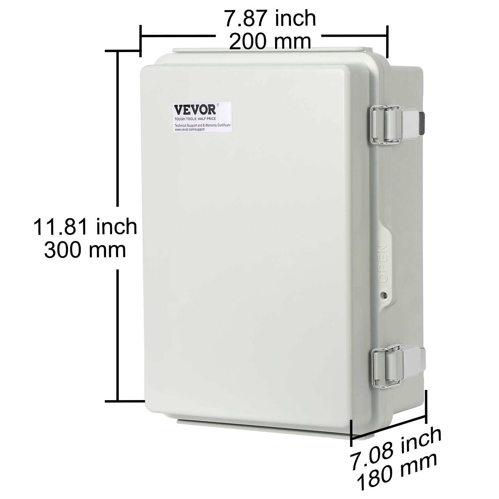 7.87 inch 200 mm + VEVOR Fourm TOOLA ALT PRICE ncmc5cot.e - andgan Cantions www.r 11.81 inch 300 mm OPEN inch 7.08 m 180