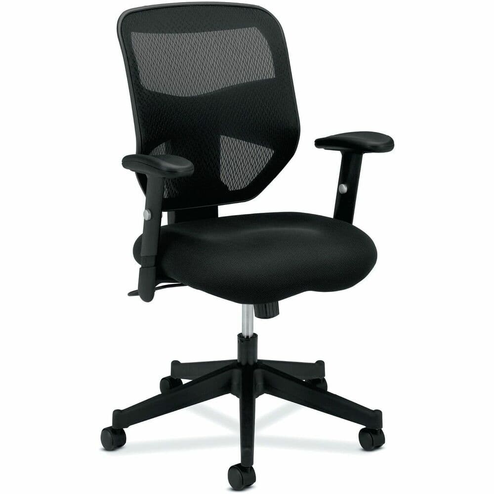 HON - Prominent High-Back Chair - Mesh Back - Frame - 5-Star Base - 1 Each - Black
