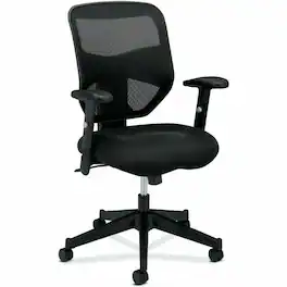 HON - Prominent High-Back Chair - Mesh Back - Frame - 5-Star Base - 1 Each - Black
