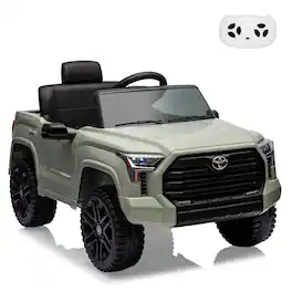 GAOMON - Electric Car for Kids, 12v Ride on Truck Car, Off-Road Kids Pickup Car with Remote Control, Spring Suspension, LED - Blue