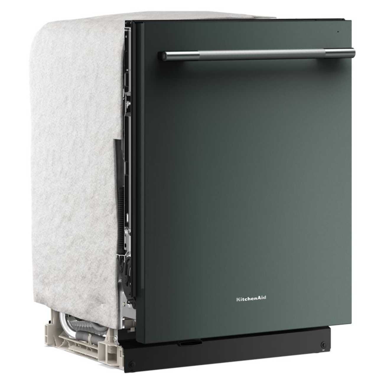 Angle. KitchenAid - 24" Top Control Built-In Dishwasher with 360 Max Jets Third Rack, Advanced ProDry, Ultra-bright LED Lighting - Juniper.