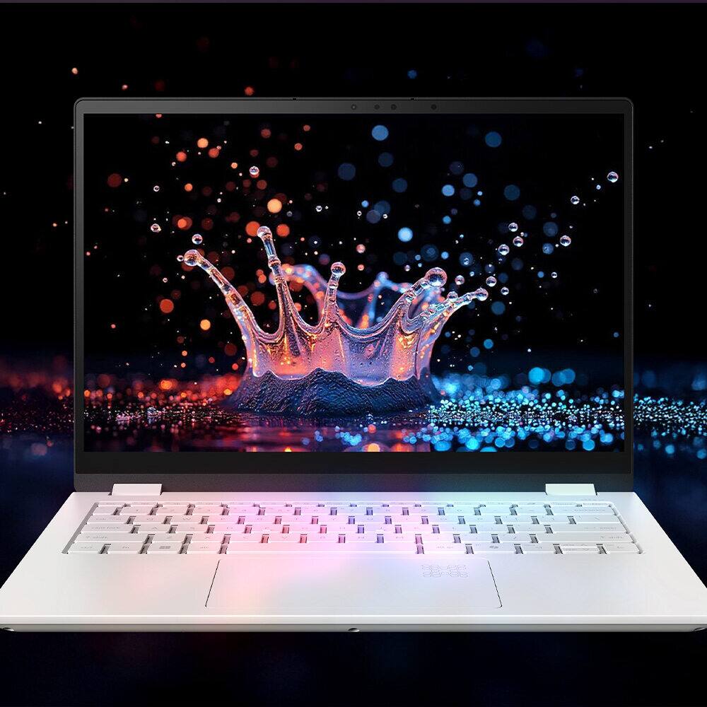Angle. Acer - Swift Edge 14 AI Copilot+ PC 14" Laptop Intel Core Ultra 7 256V (2880x1800) 120Hz 16GB RAM 1TB SSD|  SFE14-51T-76TA - White.