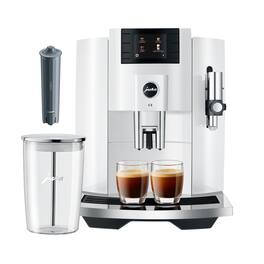 JURA - E8 Automatic Espresso Machine (Piano w/ Milk Container and Filter - White