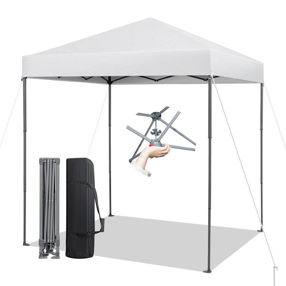 Angle. Kadyn - 6.6 x 6.6 Feet Outdoor Pop-up Canopy Tent with UPF 50+ Sun Protection-White, Outdoor Gazebo Party Tent Canopy Tent.