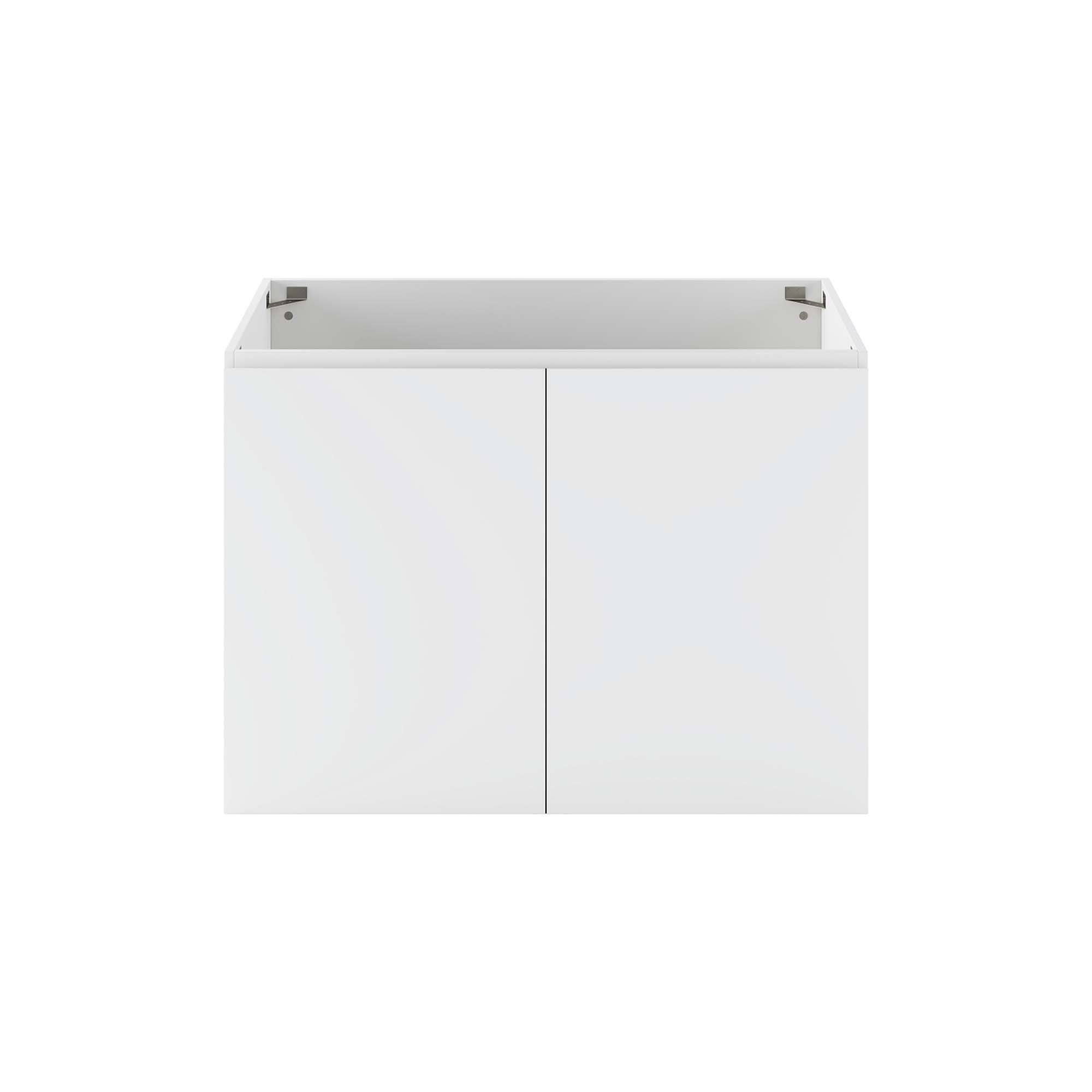 Alt View 4. Modway - Bryn Wall-Mount Bathroom Cabinet Basin Not Included - White.
