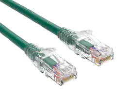 Cable Leader - Cat 6 Ethernet Cable, 24 AWG Clear Boot RJ45 Patch, Gigabit for Router, Gaming Console, PC, Server Rack - Green