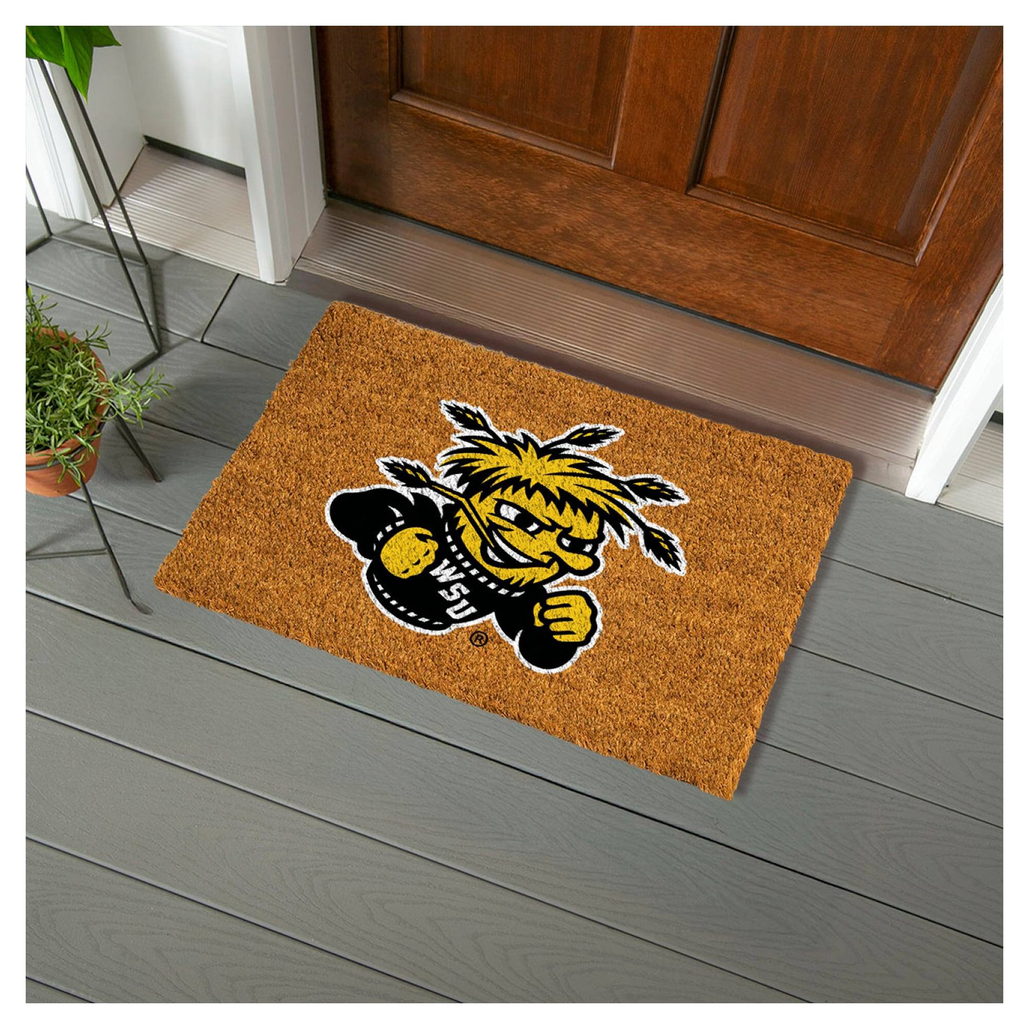 Alt View 1. Evergreen Enterprises - Wichita State Shockers 28" x 16" Team Logo Outdoor Coir Mat - Multicolor.