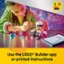 Use the LEGO Builder app or printed instructions.