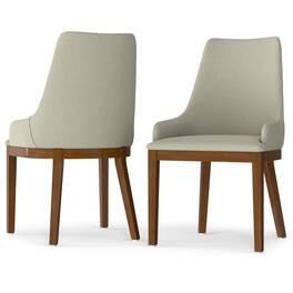 Simpli Home - Stephanie Dining Chair (Set of 2) Linen Look Fabric - Natural