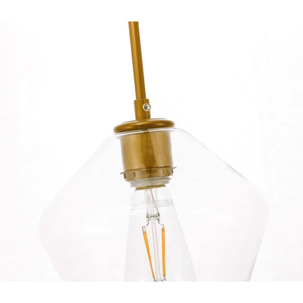 Alt View 10. Living District - Gene 1 light Brass and Clear glass pendant - Brass And Clear Glass.